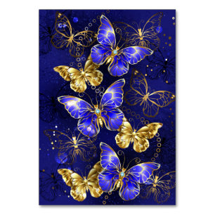 Tarjeta De Mesa Composición con mariposas de zafiro