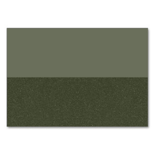 Tarjeta de mesa con diseño dividido verde musgo –