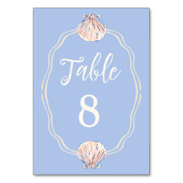 Tarjeta De Mesa concha marina