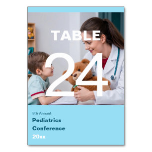 Tarjeta De Mesa Conferencia Médica de Pediatría Médico Infantil