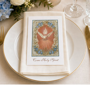 Tarjeta De Mesa Confirmación Religioso Espíritu Santo Paloma
