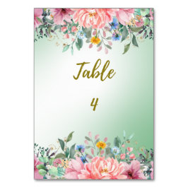Tarjeta De Mesa Conjunto de bodas: Números de tabla