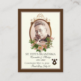 Tarjeta De Mesa Conmemoración de la Canonización de Saint Titus Br