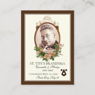 Tarjeta De Mesa Conmemoración de la Canonización de Saint Titus Br