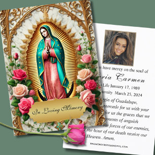 Tarjeta De Mesa Conmemoración del funeral católico de Nuestra Seño