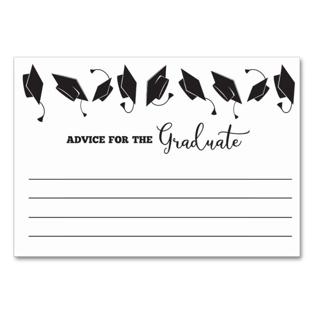 Tarjeta De Mesa Consejo para el graduado (Anverso)