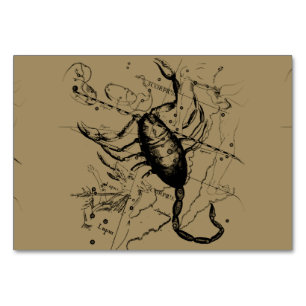 Tarjeta De Mesa Constanza Scorpio Hevelius 1690 Decor