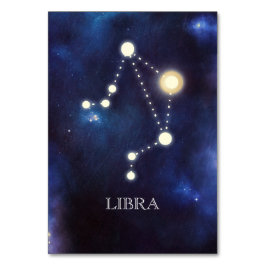 Tarjeta De Mesa Constelación | Libra | Número de tabla de boda
