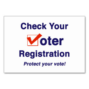 Tarjeta De Mesa Consulta tu registro de votantes para las eleccion