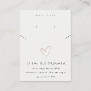 TARJETA DE MESA CORAZÓN BLANCO MEJOR REGALO DE HIJA DE REGALO DE N