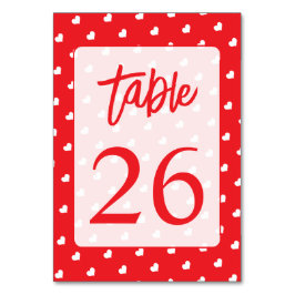 Tarjeta De Mesa Corazones Feliz Día de San Valentín Patrón de Amor