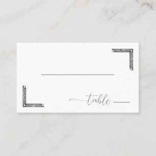 Tarjeta De Mesa Corchetes geométricos en escala de grises sofistic