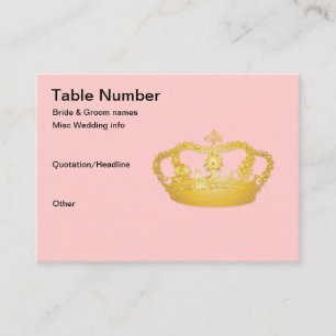 Tarjeta De Mesa Corona dorada II