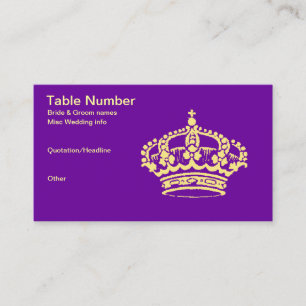Tarjeta De Mesa Corona dorada III