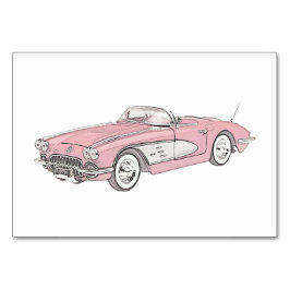 Tarjeta De Mesa Corvette de Chevy de 1958