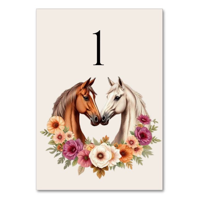 Tarjeta De Mesa Country Western Horses (Anverso)