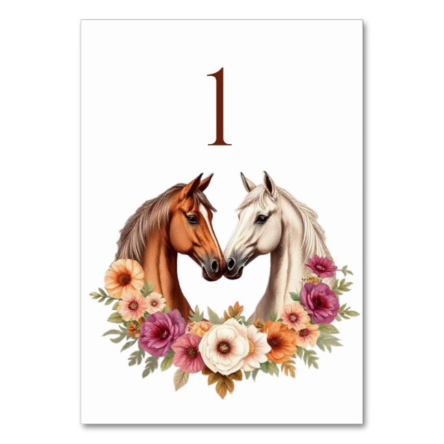 Tarjeta De Mesa Country Western Horses (Anverso)