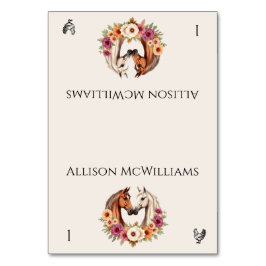 Tarjeta De Mesa Country Western Horses - Ícono de aves de corral