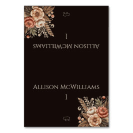 Tarjeta De Mesa Country Western Wedding Flores icono del cerdo