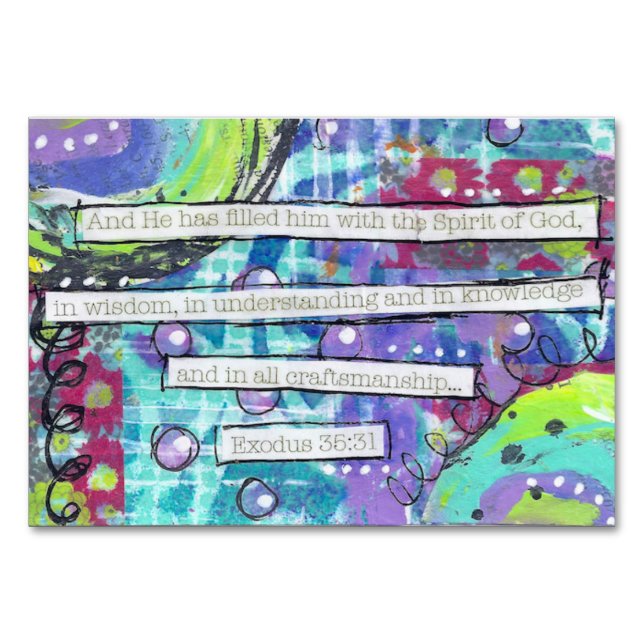 Tarjeta De Mesa Craftmanship-Exodus 35:31 (Anverso)