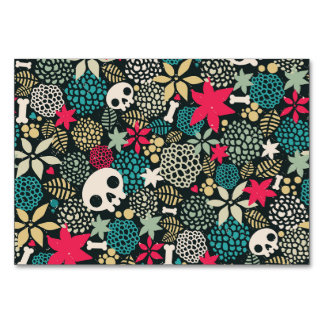 Tarjeta De Mesa Cráneo de flores