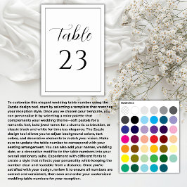 Tarjeta De Mesa Crea tu propia boda minimalista y elegante