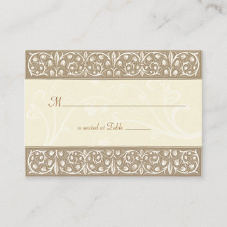 Tarjeta De Mesa Cream Ornamental Frieze Place Card
