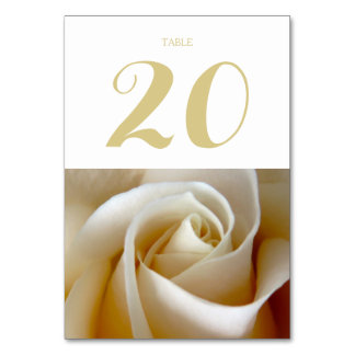 Tarjeta De Mesa Cream Rosa Boda Photo Gold