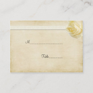 Tarjeta De Mesa Cream Rosebud Table Place Card