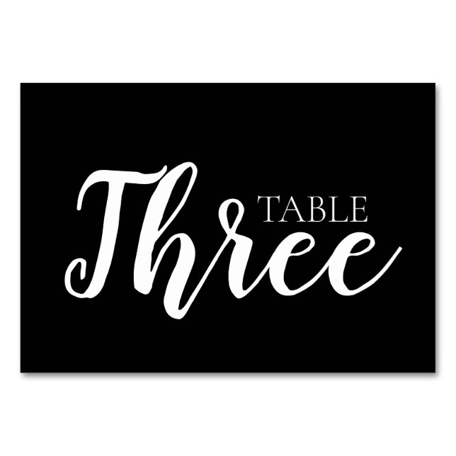 Tarjeta De Mesa Crear el suyo propio - Tabla tres (Anverso)