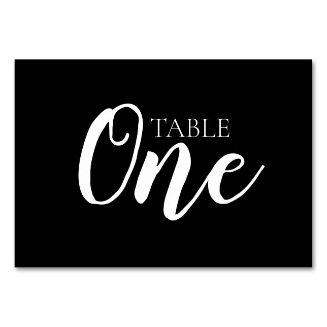 Tarjeta De Mesa Crear el suyo propio - Tabla uno (Anverso)
