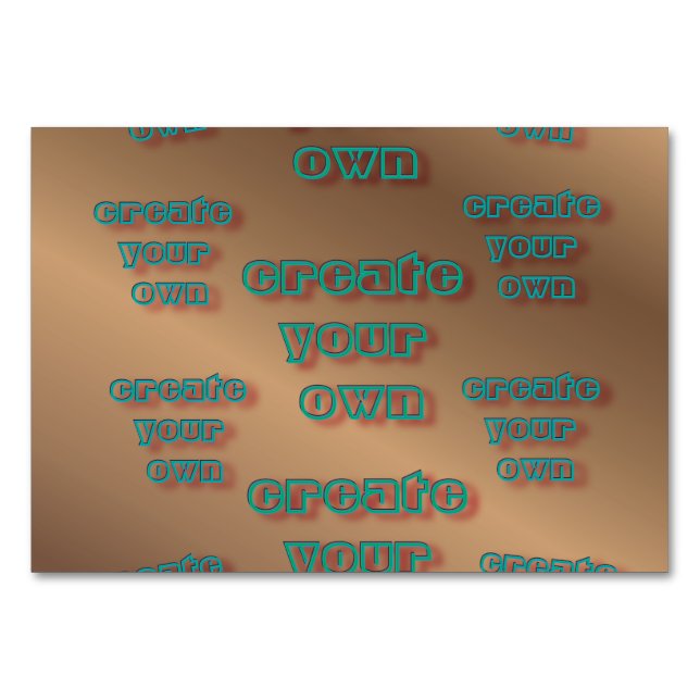 Tarjeta De Mesa 🤍 Crear su propia plantilla de Personalizado (Anverso)