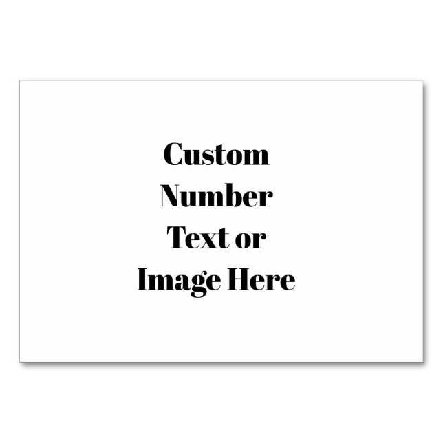 Tarjeta De Mesa Crear sus propios números de tabla Boda - Personal (Anverso)