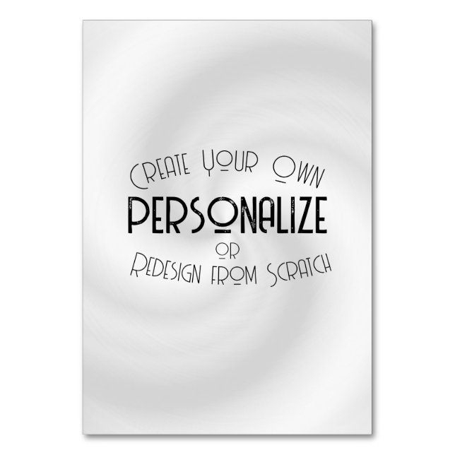 Tarjeta De Mesa Create Your Own Custom Design (Anverso)