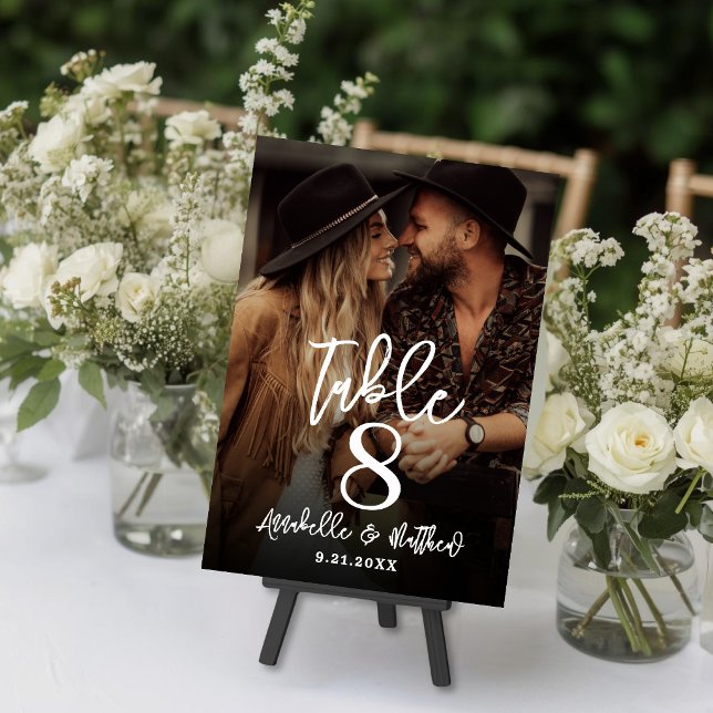 Tarjeta De Mesa Create Your Own Photo Wedding Favor Table Sign (Create Your Own Photo Wedding Favor Table Sign Number )