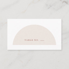 Tarjeta De Mesa Crema de arco minimalista y planicie de terracota