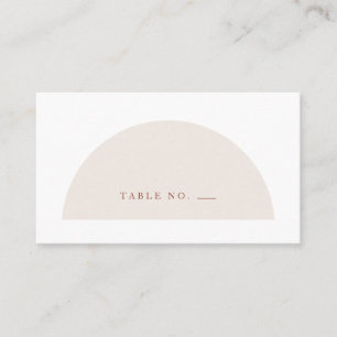 Tarjeta De Mesa Crema de arco minimalista y planicie de terracota