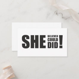 Tarjeta De Mesa ¡Creyó Que Podía, Lo Hizo!