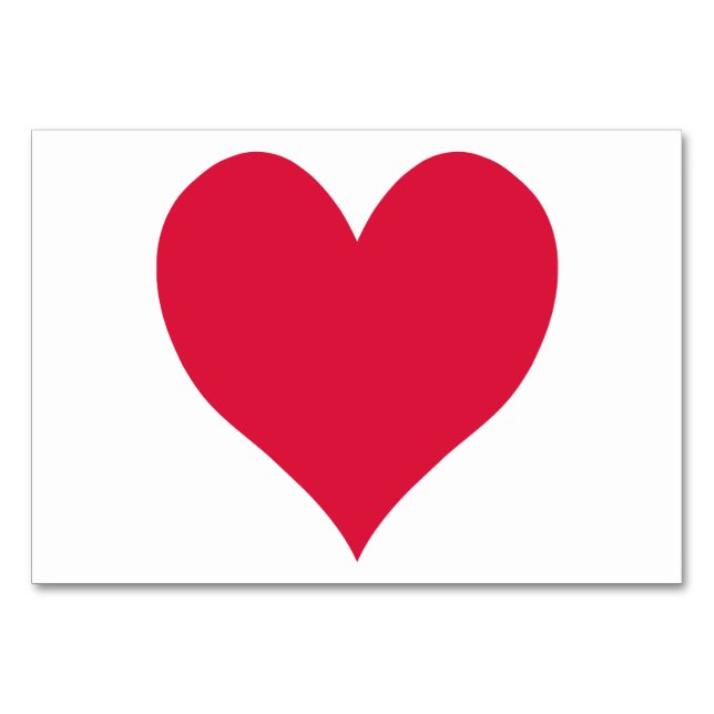 Tarjeta De Mesa Crimson Cute Heart (Anverso)