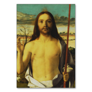 Tarjeta De Mesa Cristo bendiciendo por Giovanni Bellini