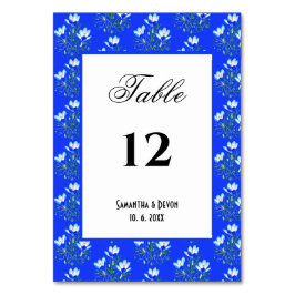 Tarjeta De Mesa Crocus Azules