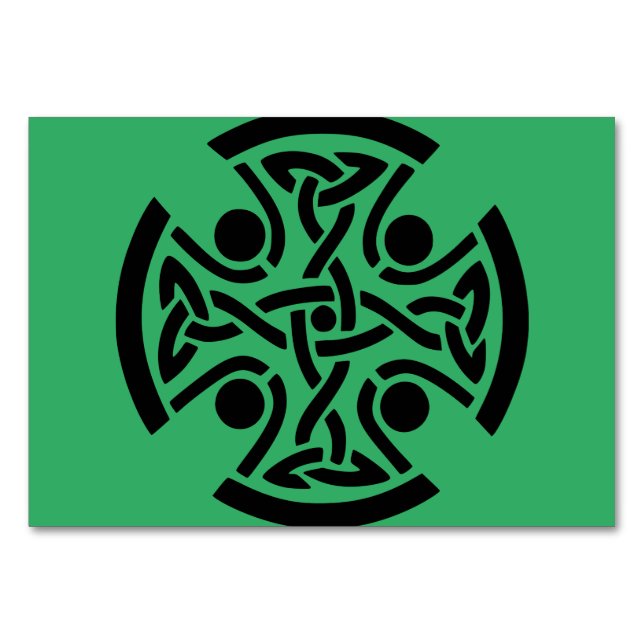 Tarjeta De Mesa Cruz cristiana celta (Anverso)