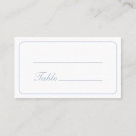 Tarjeta De Mesa Cruz floral simple en bautismo azul claro