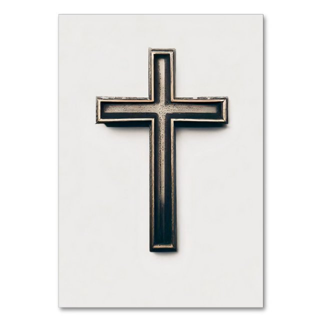 Tarjeta De Mesa Cruz religiosa (Anverso)
