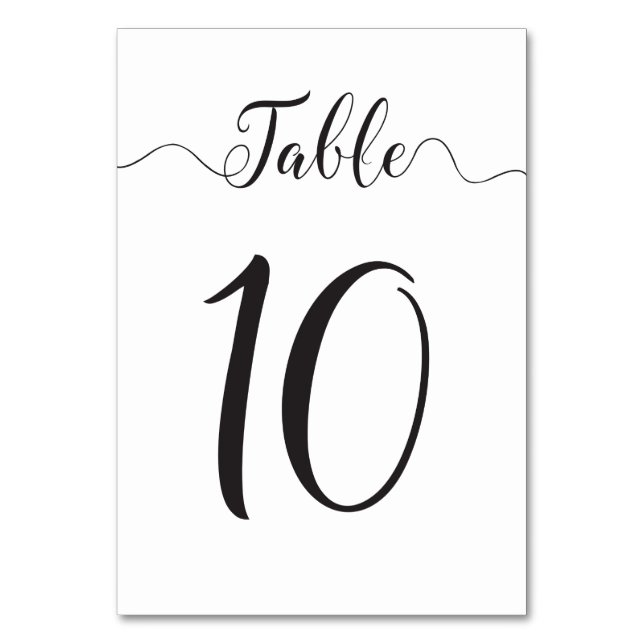 Tarjeta De Mesa Cuadro 10 (Anverso)