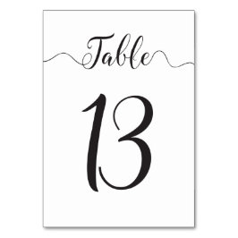Tarjeta De Mesa Cuadro 13 Boda Número de cuadro