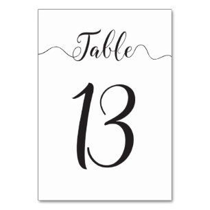 Tarjeta De Mesa Cuadro 13 Boda Número de cuadro