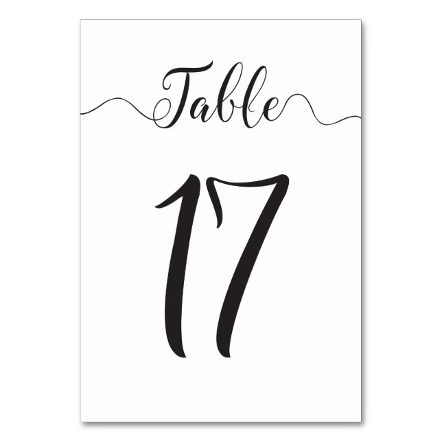 Tarjeta De Mesa Cuadro 17 Bodas (Anverso)