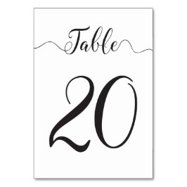 Tarjeta De Mesa Cuadro 20 Bodas