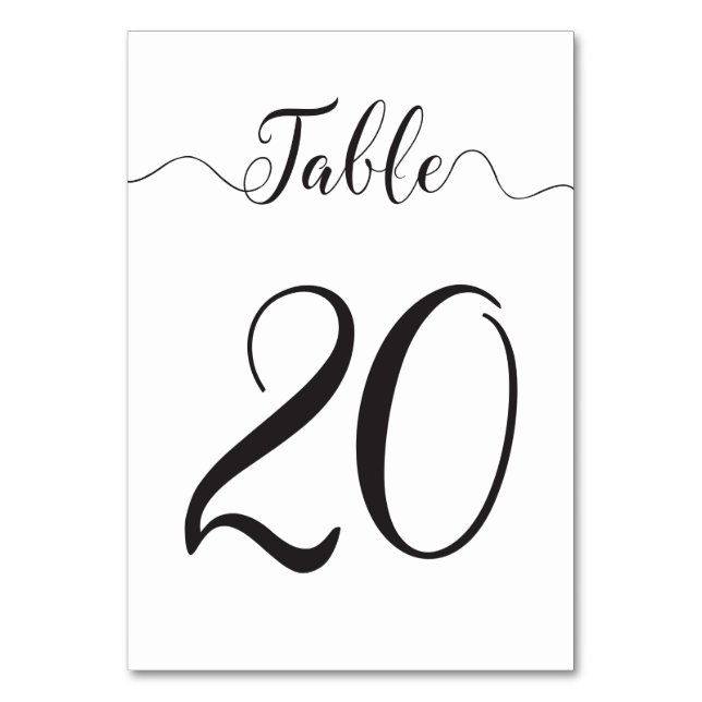 Tarjeta De Mesa Cuadro 20 Bodas (Anverso)